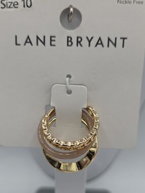 5 for $25! Lane Bryant Gold Tone Blush Multi Ring Set Size 10